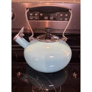 Chantal Classic Stovetop Tea Kettle Turquoise Whistling‎ Teapot 1.8qt